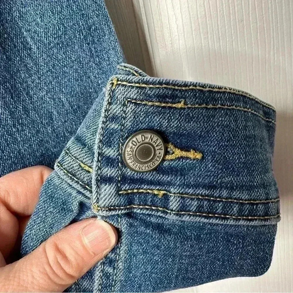 Old Navy Jean  Jacket Distressed Size Small - Picture 8 of 16